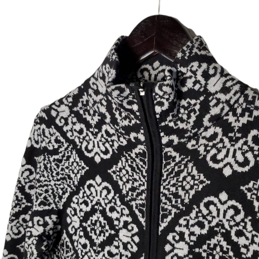 CYNTHIA ROWLEY Scroll Print Women's Long Sleeve Dress Jacket - Picture 2 of 9